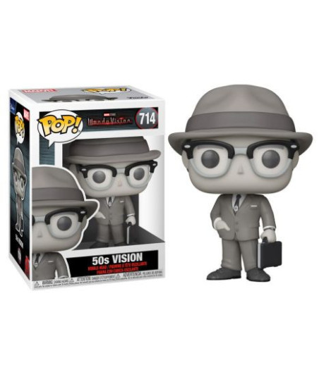 Figura Funko Pop Vision 714 - Marvel WandaVision - El Vengador más Clásico en Blanco y Negro