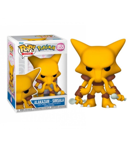 Figura Funko Pop Alakazam 855 - Pokémon - El Maestro de los Poderes Psíquicos con sus Cucharas de Plata