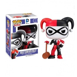 Figura Funko Pop Harley Quinn con Mazo 45 - DC Comics - La Arlequín Clásica de Gotham